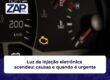 Luz da injeção eletrônica acendeu: causas e quando é urgente